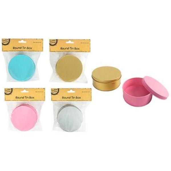 Craft Round Tin Box – 9.5Cm  |   Diy Craft Arts & Craft Diy Craft