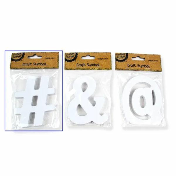 Craft White Symbols – 10Cm X 1.2Cm  |   Stickers & Decorations Arts & Craft Stickers & Decorations