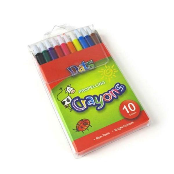 Crayon Propelling 10Pk In Pvc Wallet  |   Stationery Arts & Craft Stationery