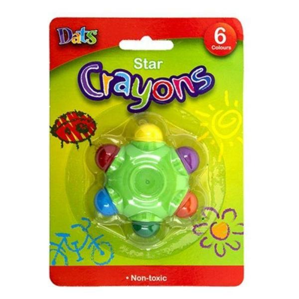 Crayon Star Shape 6 Cols Mixed  |   Stationery Arts & Craft Stationery