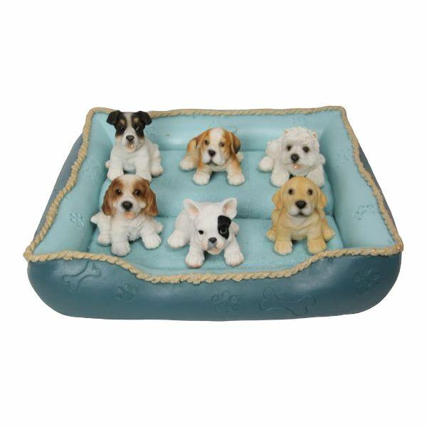 Cute Dog With Dog Bed Display – 6Cm  |   Pet Beds Pet Beds Pet Beds