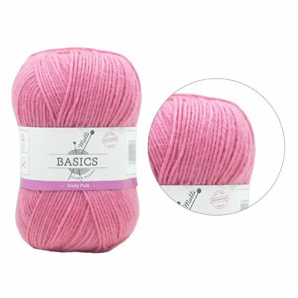 Dusty Pink Basic Super Blend Yarn – 100G  |   Wool & Yarn Arts & Craft Wool & Yarn