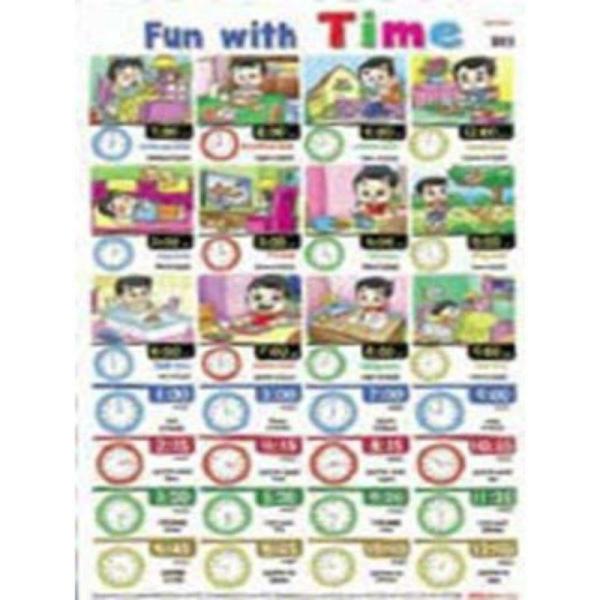 Educational Chart Fun With Time – 760Mm X 505Mm  |   Educational Books Arts & Craft Educational Books