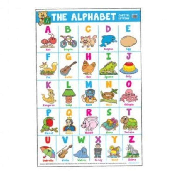 Educational Chart – The Alphabet Capital Letter – 76Cm X 50.5Cm  |   Educational Books Arts & Craft Educational Books