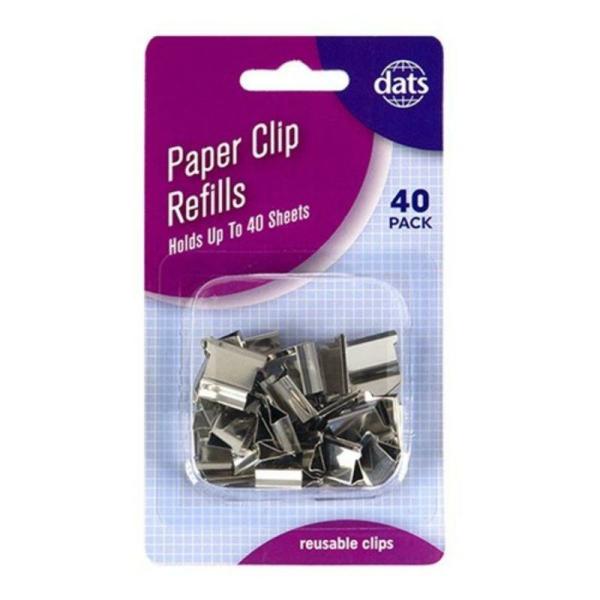 Fast Clip Refill 16Mm 40Sheet Capacity 40Pk Silver  |   Stationery Arts & Craft Silver