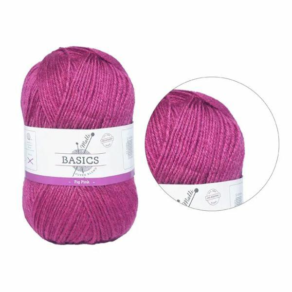 Fig Pink Basic Super Blend Yarn – 100G  |   Wool & Yarn Arts & Craft Wool & Yarn