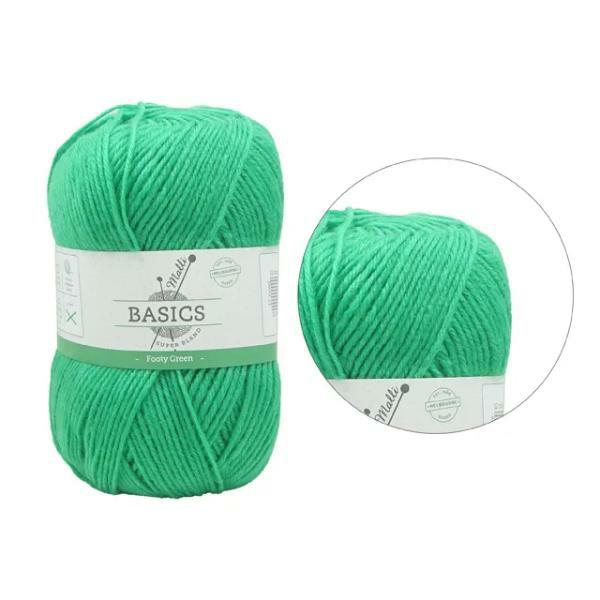 Footy Green Super Blend Basic Yarn – 100G  |   Wool & Yarn Arts & Craft Wool & Yarn