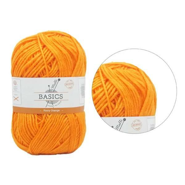 Footy Orange Super Blend Basic Yarn – 100G  |   Wool & Yarn Arts & Craft Wool & Yarn