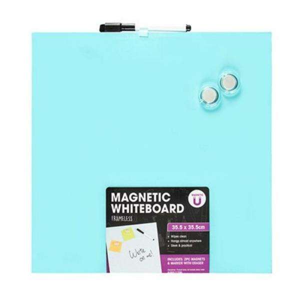 Frameless Magnetic Whiteboard With Accessories – 35.5Cm X 35.5Cm  |   Stationery Arts & Craft Stationery