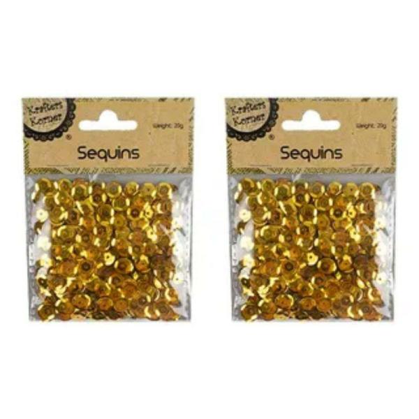 Gold Round Laser Sequins – 20G  |   Stickers & Decorations Arts & Craft Gold