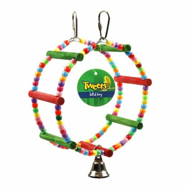 Hanging Wheel With Bell Bird Toy – 20Cm X 16Cm  |   Pet Toys Pet Supplies Multi