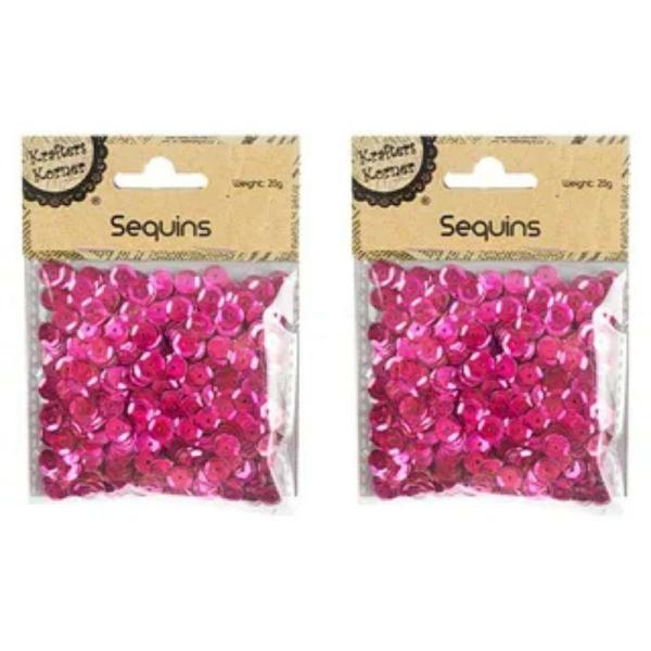 Hot Pink Round Laser Sequins – 20G  |   Stickers & Decorations Arts & Craft Pink