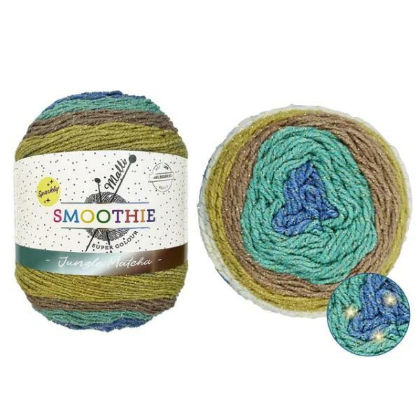 Jungle Matcha Metallic Smoothie Yarn – 150G  |   Wool & Yarn Arts & Craft Wool & Yarn