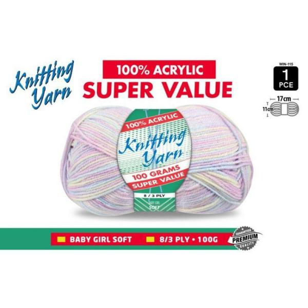 Knitting Yarn 8 Ply – 100G  |   Wool & Yarn Arts & Craft Pink