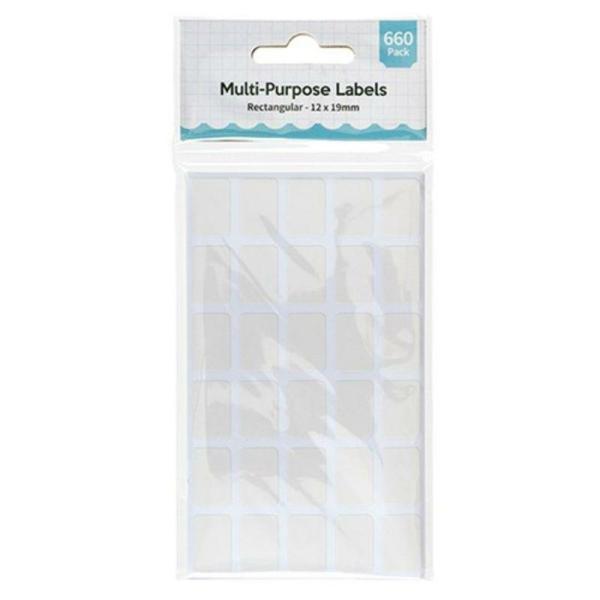 Label Rectangle White Multi Purpose 12X19Mm 660Pk  |   Stationery Arts & Craft Stationery