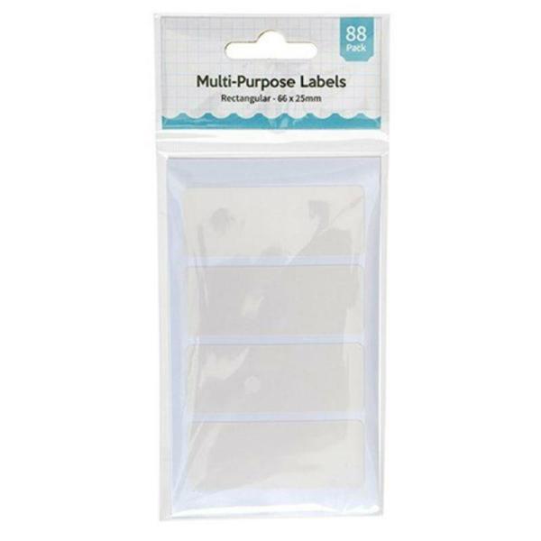 Label Rectangle White Multi Purpose 66X25Mm 88Pk  |   Stationery Arts & Craft Multi