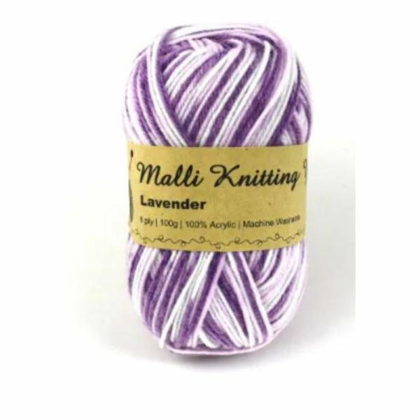 Lavender Multi-Colour Yarn – 100G  |   Wool & Yarn Arts & Craft Purple