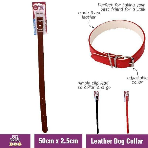 Leather Dog Collar – 50Cm X 2.5Cm  |   Pet Collars & Harnesses Pet Collars & Harnesses Pet Collars & Harnesses