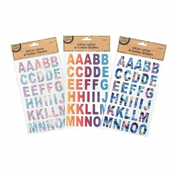 Letter & Number Glitter Stickers – 3.3Cm  |   Stickers & Decorations Arts & Craft Stickers & Decorations