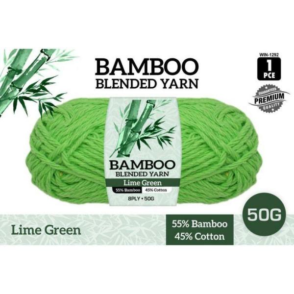 Light Green Bamboo Blended Yarn – 50G  |   Wool & Yarn Arts & Craft Green