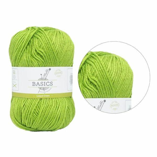 Lizard Green Basic Super Blend Yarn – 100G  |   Wool & Yarn Arts & Craft Wool & Yarn