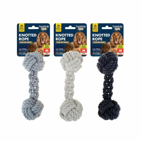 Medium Bone Shape Rope Toy – 24Cm X 7.2Cm  |   Pet Toys Pet Supplies Pet Toys