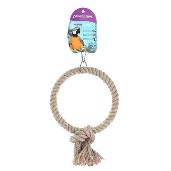 Medium Parrot Jute Ring Toy – 20Cm  |   Pet Toys Pet Supplies Pet Toys