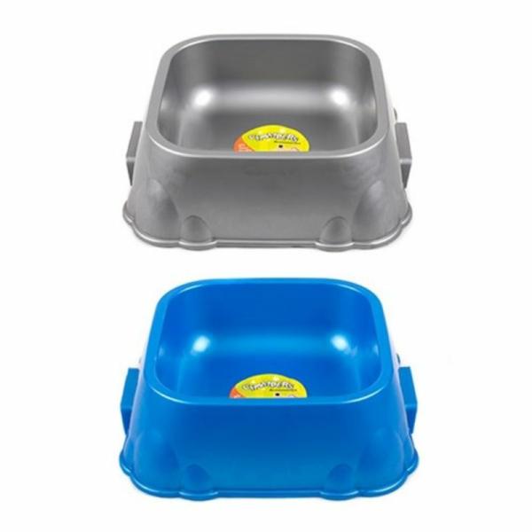 Metallic Colour Plastic Square Pet Bowl – 25Cm X 8Cm  |   Pet Bowls Pet Bowls Pet Bowls