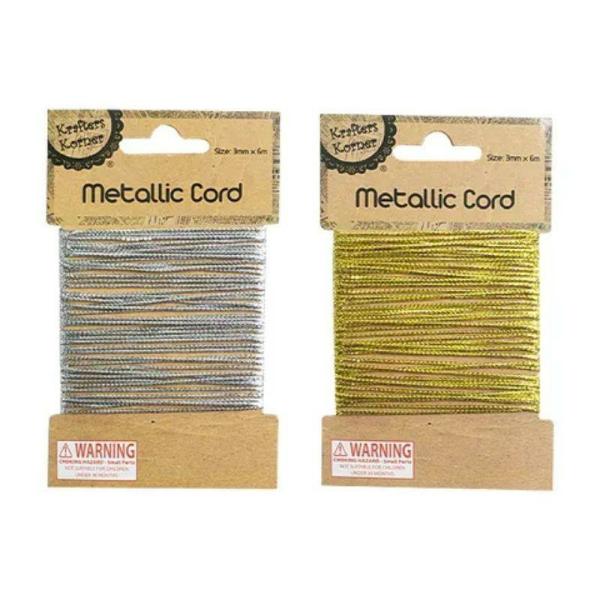 Metallic Craft Cord – 1Mm X 6M  |   Diy Craft Arts & Craft Assorted