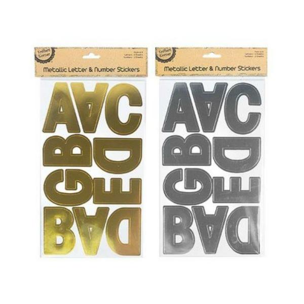 Metallic Letter & Number Stickers – 8Cm  |   Stickers & Decorations Arts & Craft Stickers & Decorations