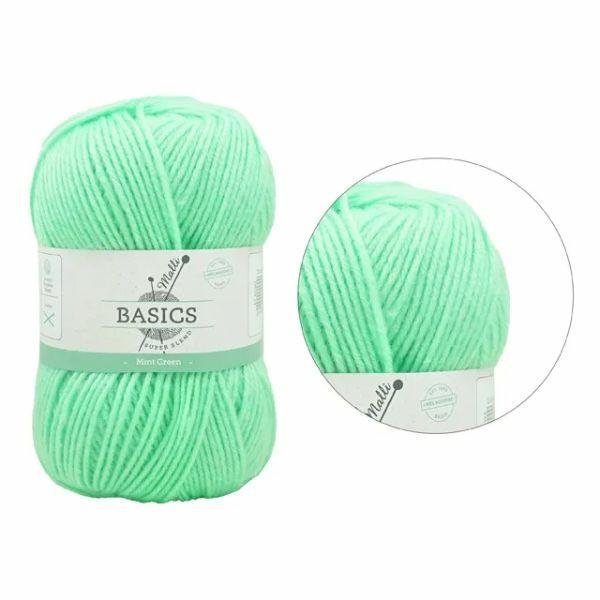 Mint Green Basic Super Blend Yarn – 100G  |   Wool & Yarn Arts & Craft Wool & Yarn