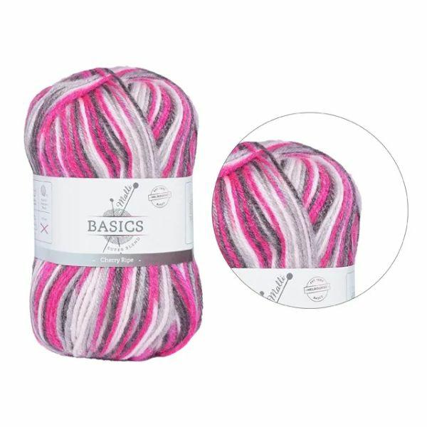 Multi Cherry Ripe Basic Super Blend Yarn – 100G  |   Wool & Yarn Arts & Craft Wool & Yarn