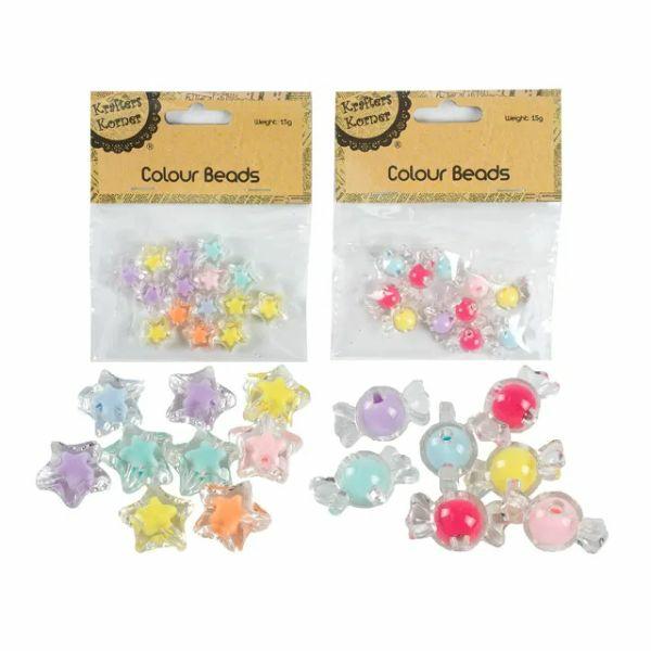 Multi Inside Colour Bead – 15G  |   Stickers & Decorations Arts & Craft Stickers & Decorations