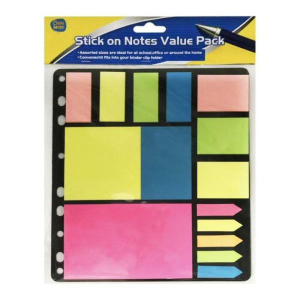 Neon Stick On Notes – Assorted Size Mega Pack  |   Stationery Arts & Craft Assorted