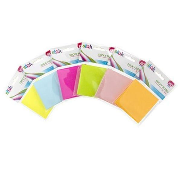 Note Sticky 76X76Mm 100Sheets 6 Asstd Cols  |   Stationery Arts & Craft Stationery