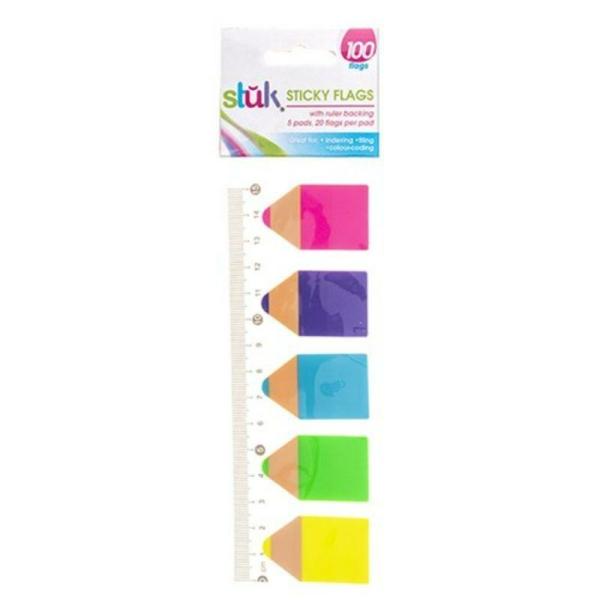 Note Sticky Flag Pet 43X25Mm Pencil Shape 20Shx5 Pads Ruler  |   Stationery Arts & Craft Stationery