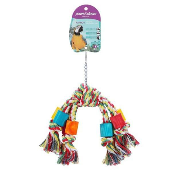 Parrot Rope Dangler Toy – 22Cm X 8Cm  |   Pet Toys Pet Supplies Pet Toys