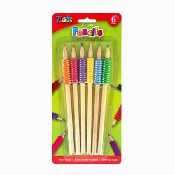 Pencil Colour 6Pk W Soft Comfort Grip  |   Stationery Arts & Craft Stationery