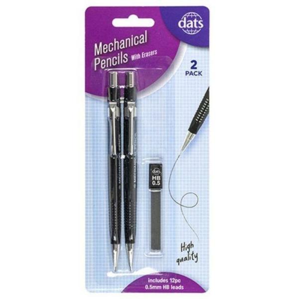 Pencil Mechanical Hb 2Pk W 12X0.5Mm Refills Tri Barrel  |   Stationery Arts & Craft Stationery