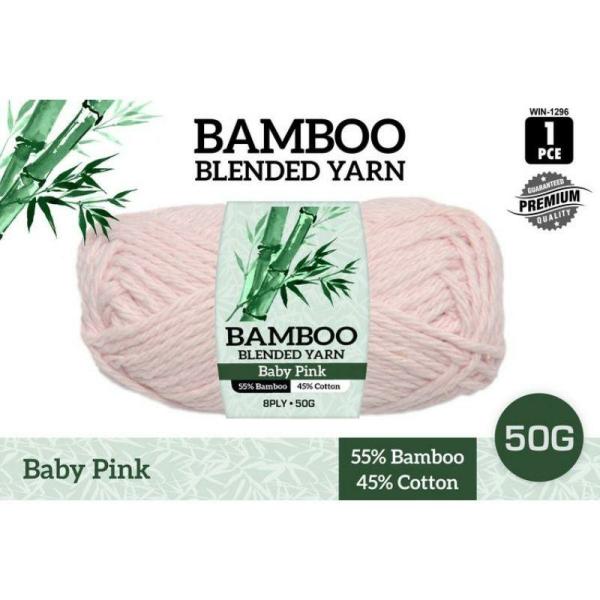 Pink Bamboo Blended Yarn – 50G  |   Wool & Yarn Arts & Craft Pink