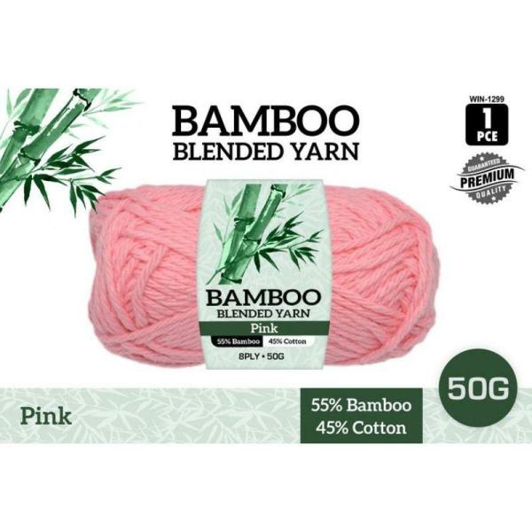 Pink Bamboo Blended Yarn – 50G  |   Wool & Yarn Arts & Craft Pink