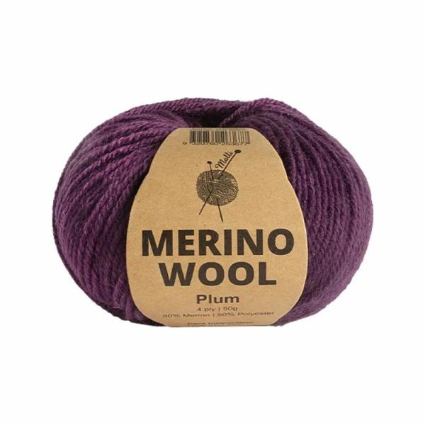 Plum Merino Wool Mix Yarn – 50G  |   Wool & Yarn Arts & Craft Purple