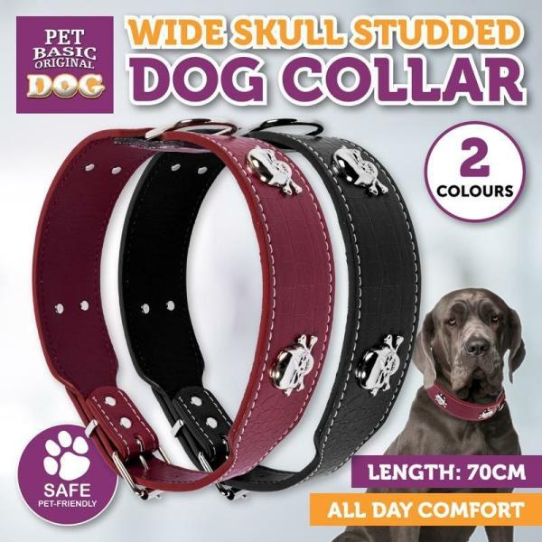 Premium Skulls Dog Collar – 70Cm X 5Cm  |   Pet Collars & Harnesses Pet Collars & Harnesses Pet Collars & Harnesses