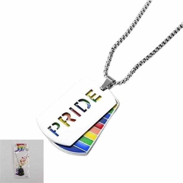 Rainbow Pride Stainless Dog Tag  |   Pet Collars & Harnesses Pet Collars & Harnesses Pet Collars & Harnesses