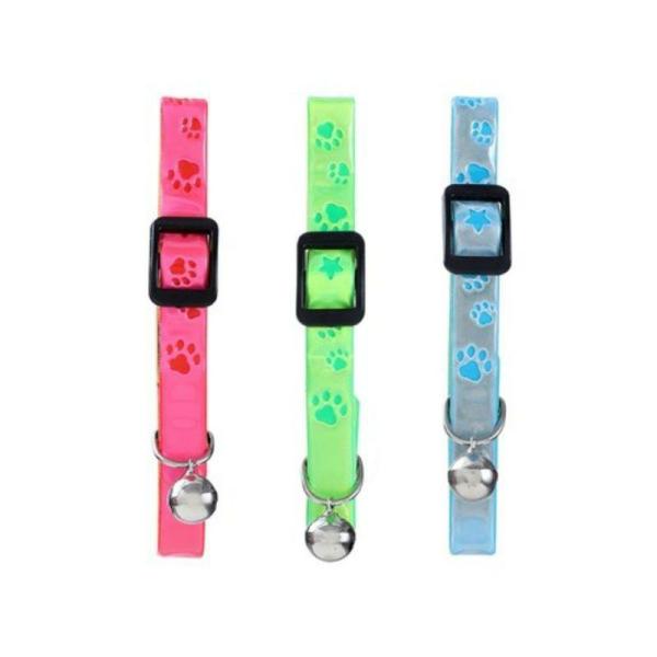 Reflective Fluro Breakaway Cat Collar With Paw Cutout – 30Cm X 1Cm  |   Pet Collars & Harnesses Pet Collars & Harnesses Assorted