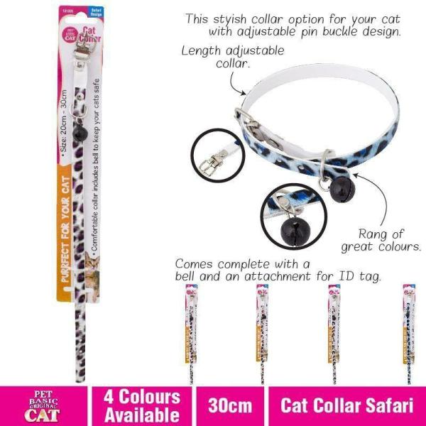 Safari Design Cat Collar – 30Cm  |   Pet Collars & Harnesses Pet Collars & Harnesses Pet Collars & Harnesses