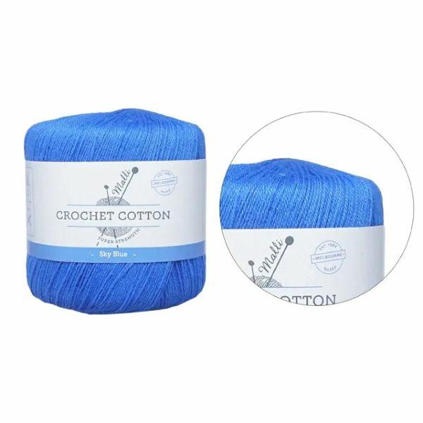 Sky Blue Strength Crochet Cotton Yarn – 50G  |   Wool & Yarn Arts & Craft Wool & Yarn