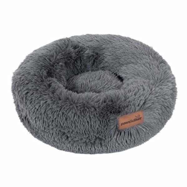 Small Grey Calming Plush Bed – 50Cm X 50Cm X 19Cm  |   Pet Beds Pet Beds Pet Beds