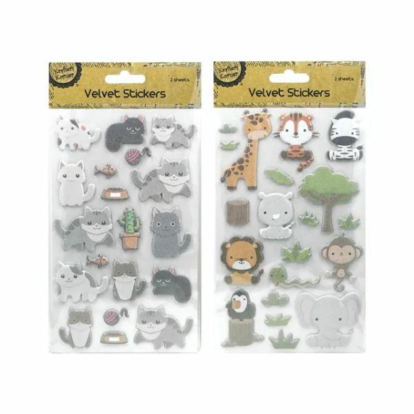 Velvet Puffy Stickers  |   Stickers & Decorations Arts & Craft Stickers & Decorations