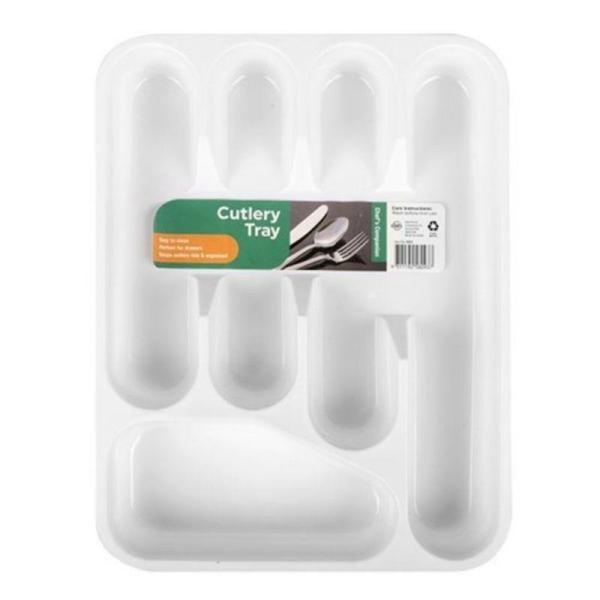 White Plastic Cutlery Tray – 325Mm X 252Mm  |   Stationery Arts & Craft Stationery